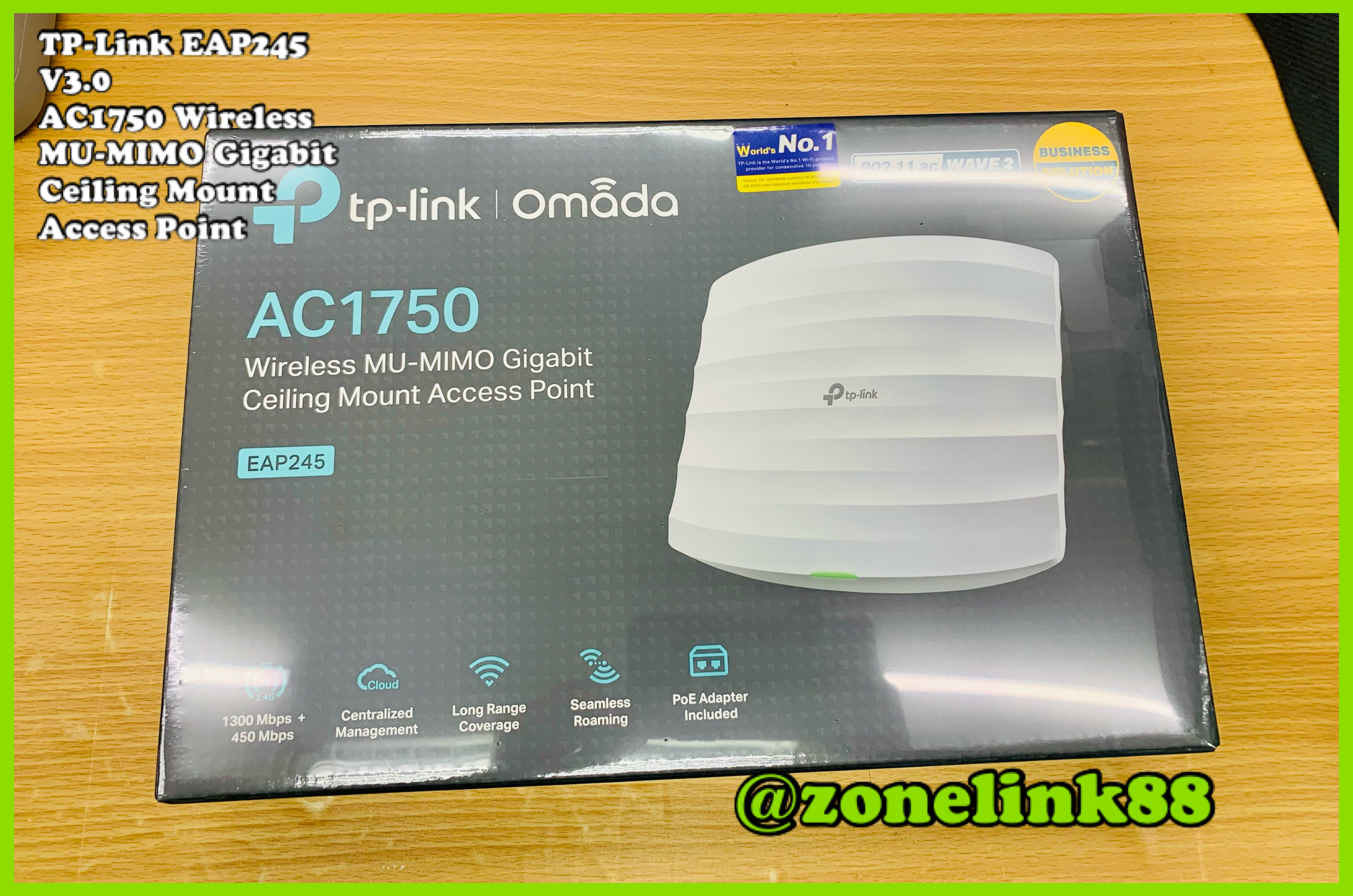 TP-Link EAP245 V3.0 Wireless MU-MIMO Gigabit Ceiling Mount Access Point