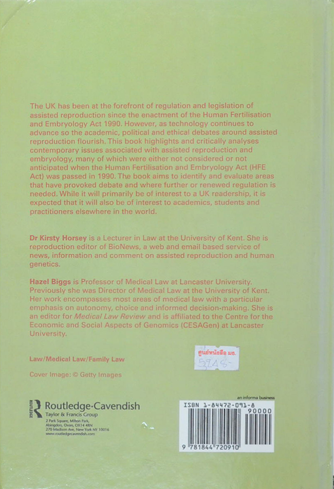 HUMAN FERTILISATION AND EMBRYOLOGY: REPRODUCING REGULATION