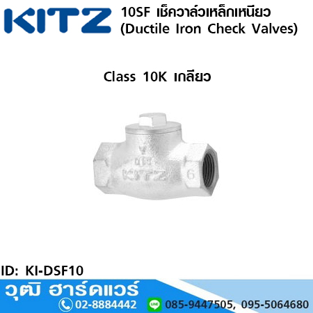 KITZ รุ่น 10SF เช็ควาล์วเหล็กเหนียว (Ductile Iron Check Valves) 1/2"-2"