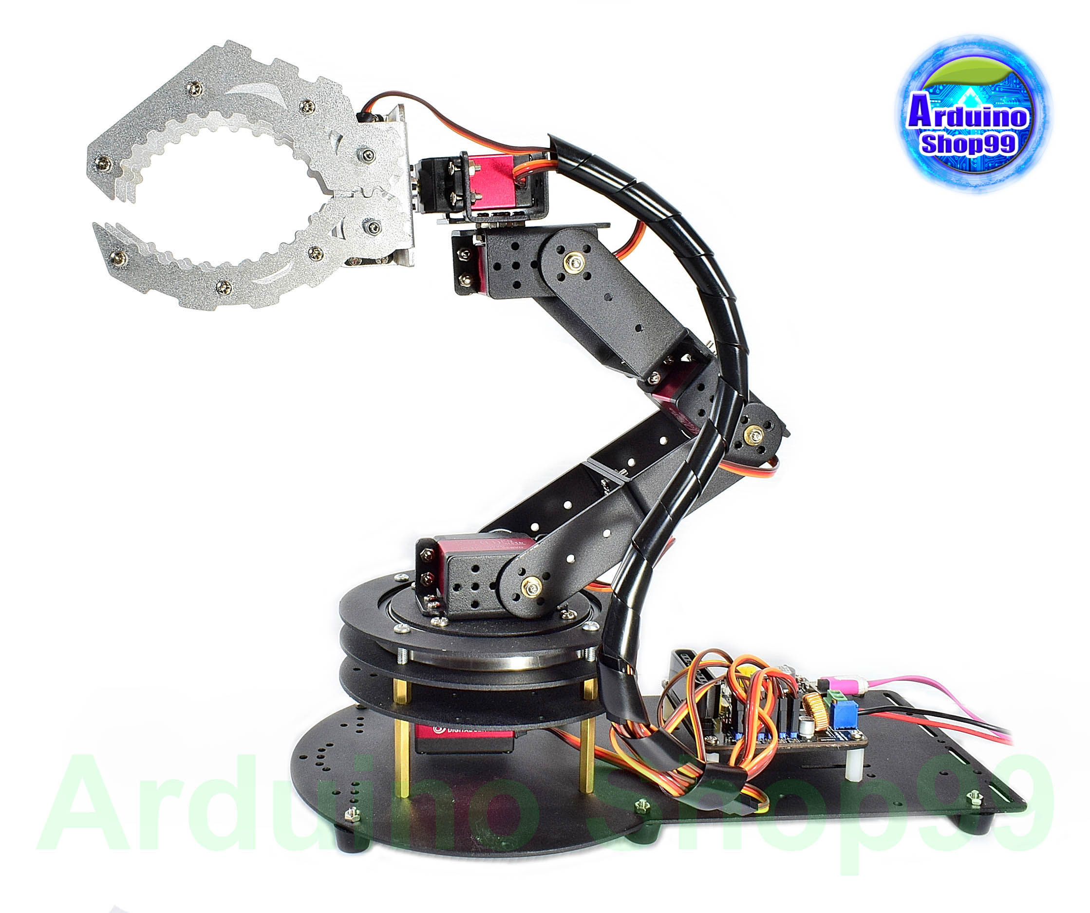 6DOF Robot Arm Kit + ( Gripper ปากคีบก้ามปู )