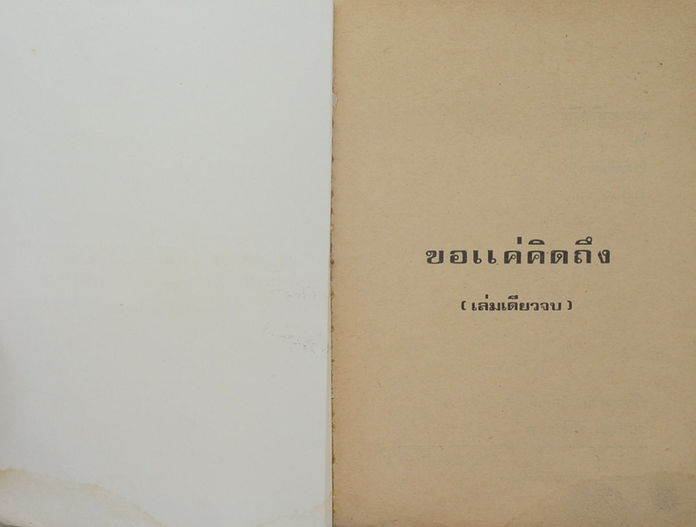 ขอแค่คิดถึง (เล่มเดียวจบ)