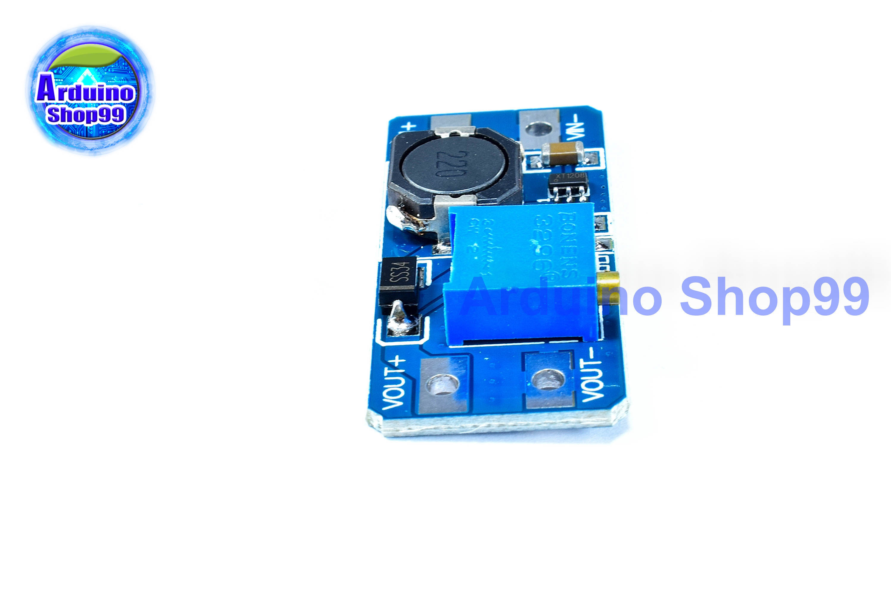 MT3608 2A boost board DC-DC boost module แปลงไฟจาก 2-24 V to 5-28V(step up)