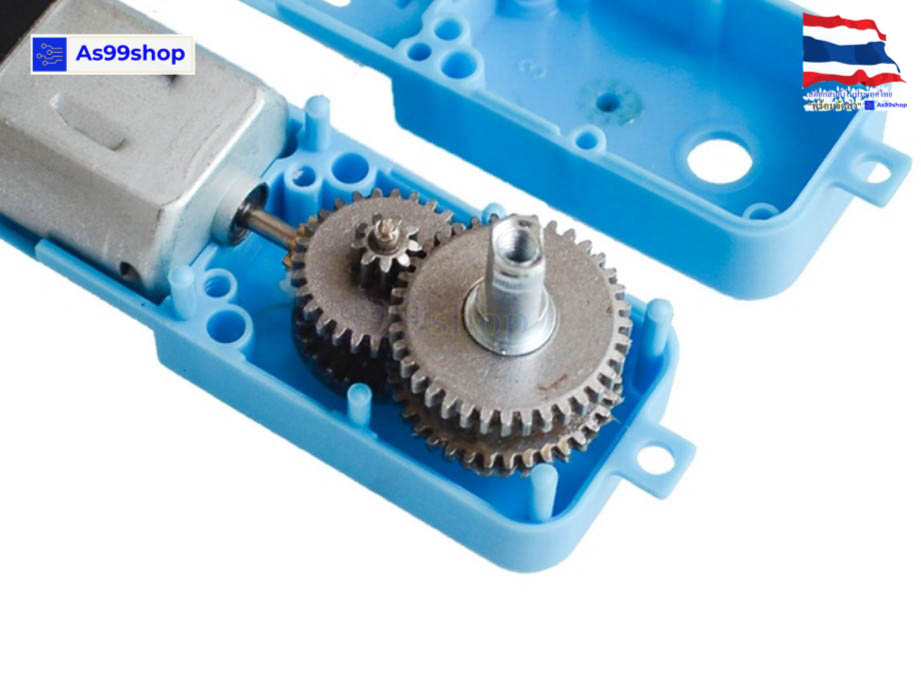 มอเตอร์เฟืองเกียร์โลหะ 1:90 สำหรับ Smart Robot Car (แกนใส่ล้อได้ 2 ด้าน / 3V-6V / 110RPM)