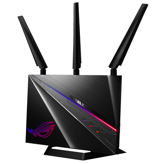 ROG Rapture GT-AC2900 AC2900 WiFi Gaming Router, certified by NVIDIA for the GeForce NOW Recommended program. Supports triple-level game acceleration, easy port forwarding, AiMesh for Mesh whole-home wifi and AiProtection Pro for network security.