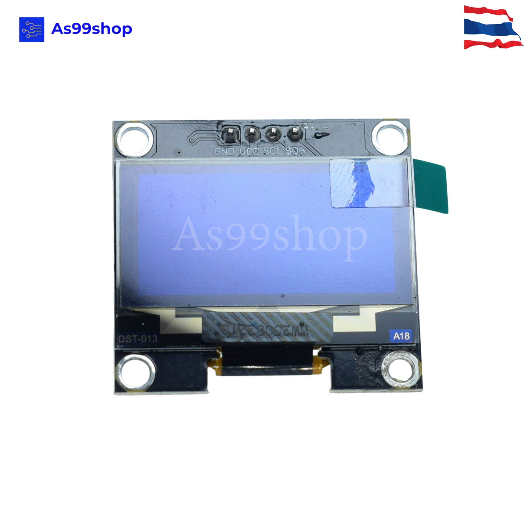 จอ OLED 1.3 นิ้ว 128x64 I2C สีขาว ชิป SH1106 สำหรับ Arduino/ESP32/Raspberry Pi