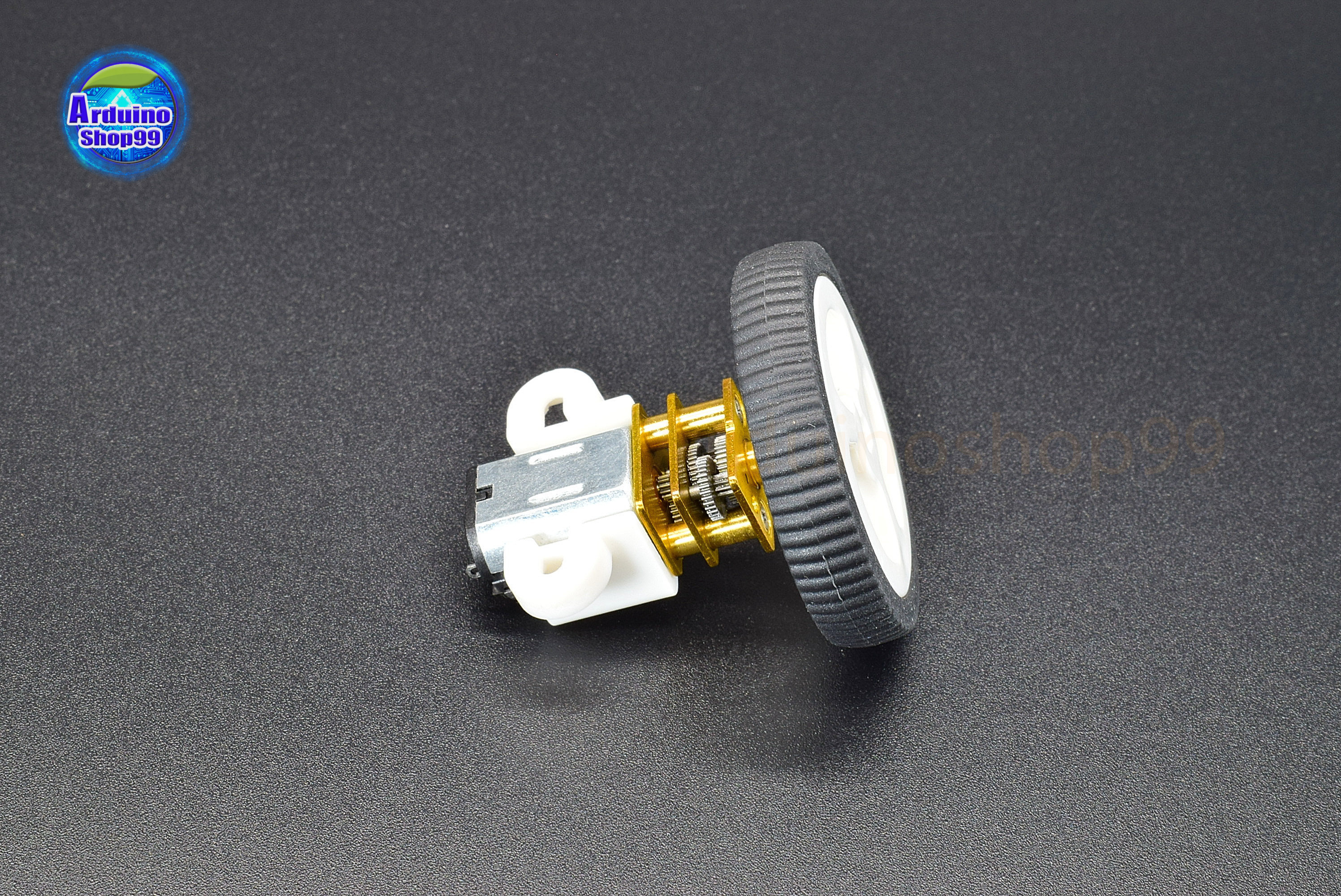 N20 3-6V 40RPM DC Micro Geared Box Electric Motor + ล้อยางเล็ก