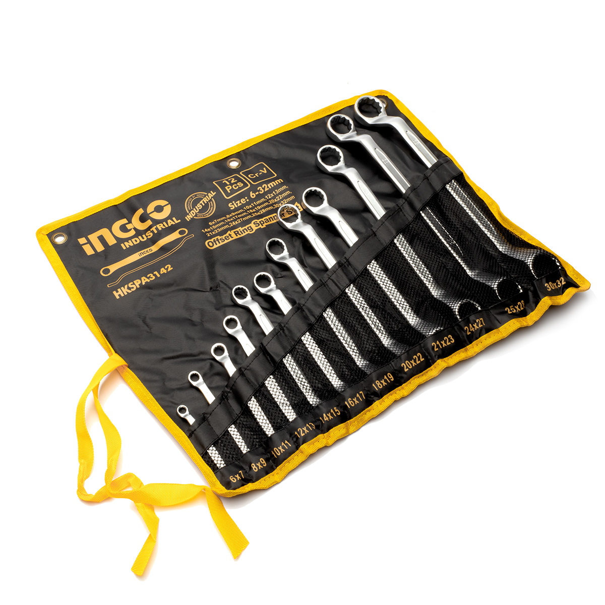 INGCO HKSPA3142 ชุดประแจแหวน 6-32mm 12ชิ้น