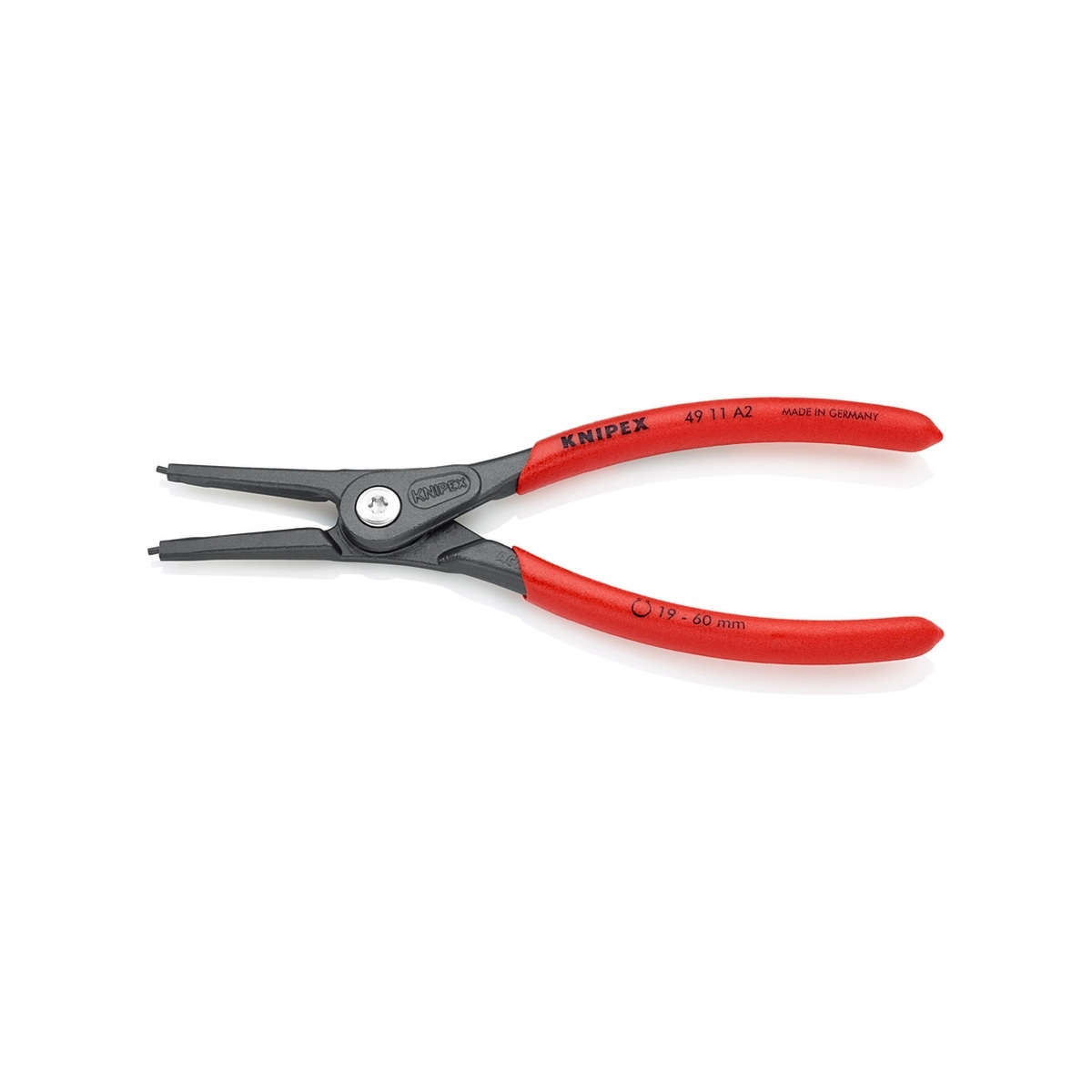 KNIPEX 49 11 A2 คีมถ่างแหวน 7" Precision ปลายตรง ปลาย 1.8mm