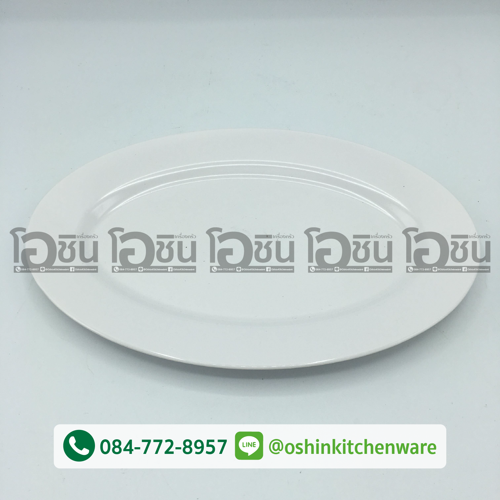 จานเปลรูปไข่ เมลามีน 12 นิ้ว (P920) ตรายูนิก้า Unica (ราคาต่อโหล)