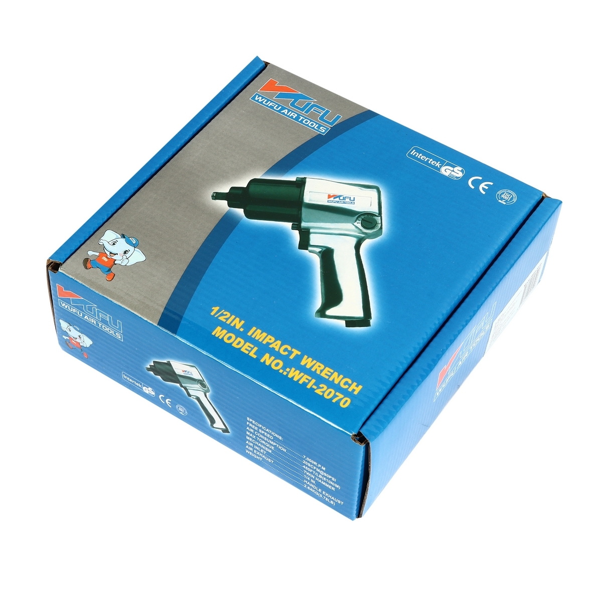 WUFU WFI-2070 บล็อกลม 1/2" 7000rpm 610Nm ลูกตีคู่