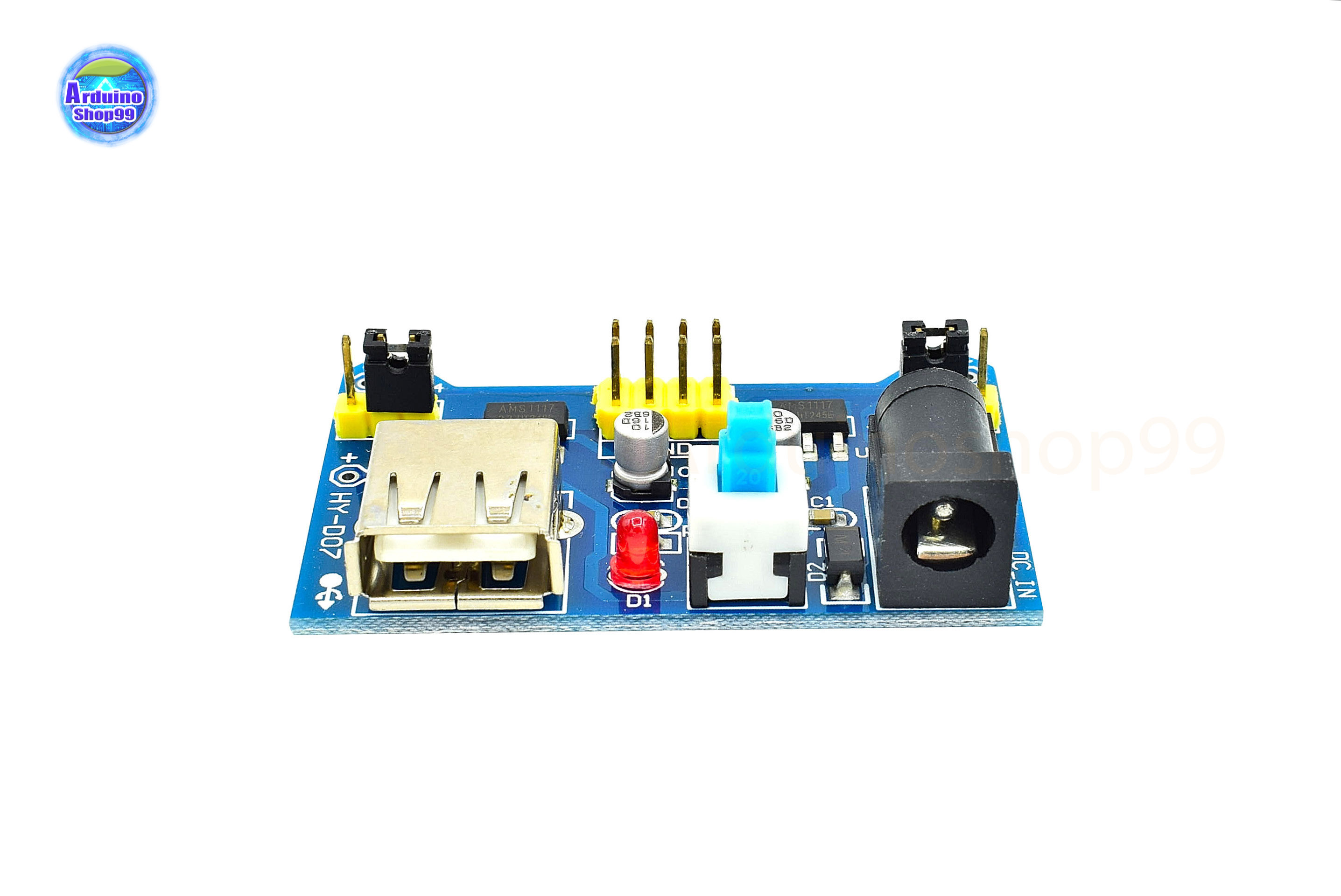 Breadboard dedicated power supply module compatible 5V, 3.3V