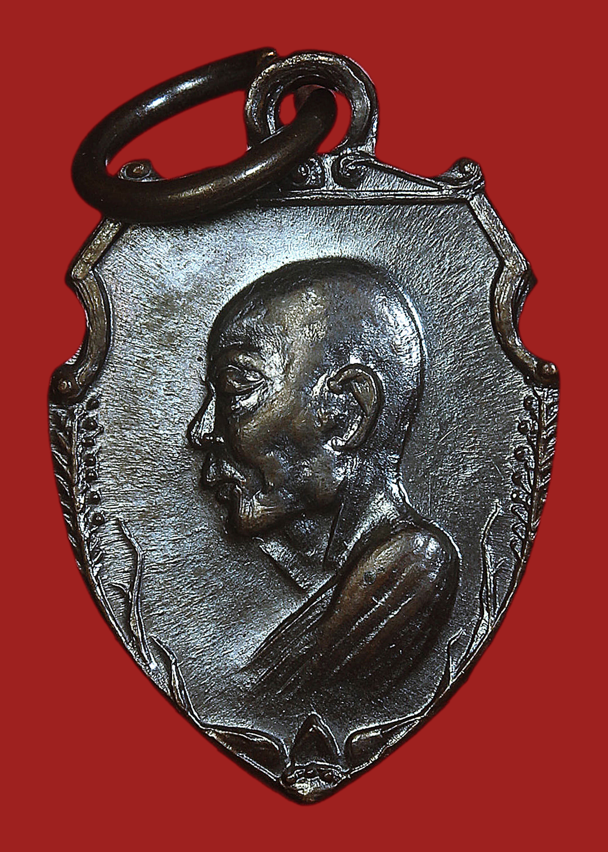 เหรียญหน้าวัว รุ่น2 หลวงพ่อเงิน หลังมฤคทายวันฯพาราณสี ปี2513 ทองแดงรมดำ สวยแชมป์