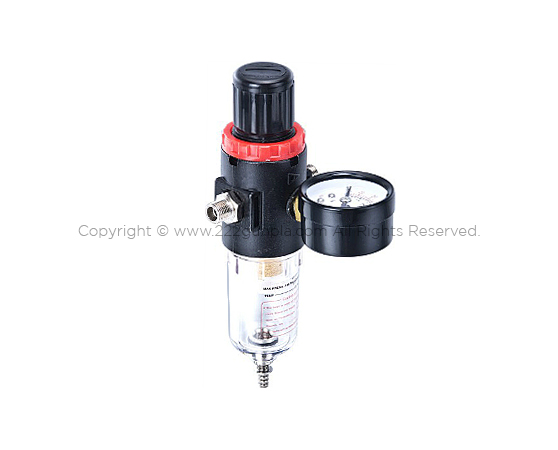 ชุดเรกูเรเตอร์กรองดักไอน้ำมาตรฐาน สำหรับปั๊มลมแอร์บรัช ( Regulator Filter )