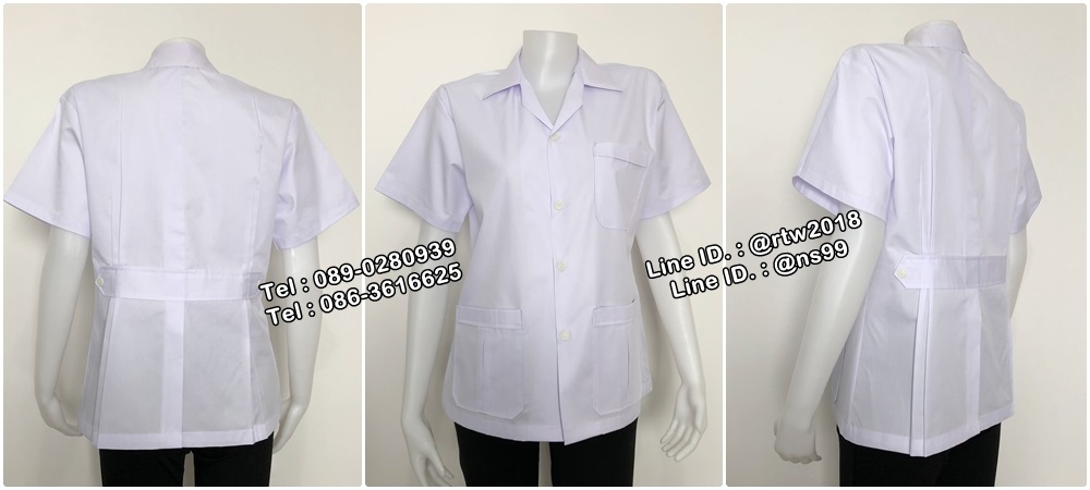 เสื้อกาวน์เภสัชกรแขนสั้น (รหัส L3)