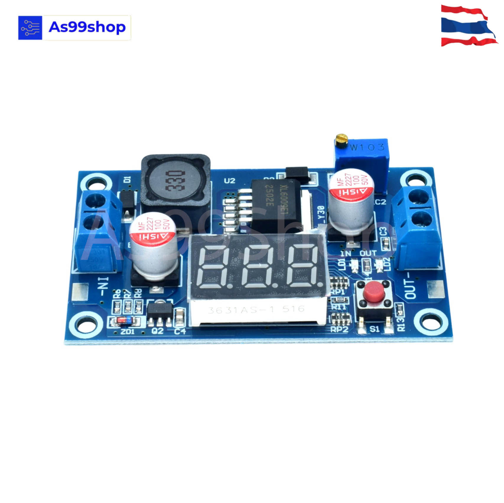 โมดูลบอร์ด DC-DC XL6009 Digital Boost Step Up 4.5-32V to 5-35V (Step-up)