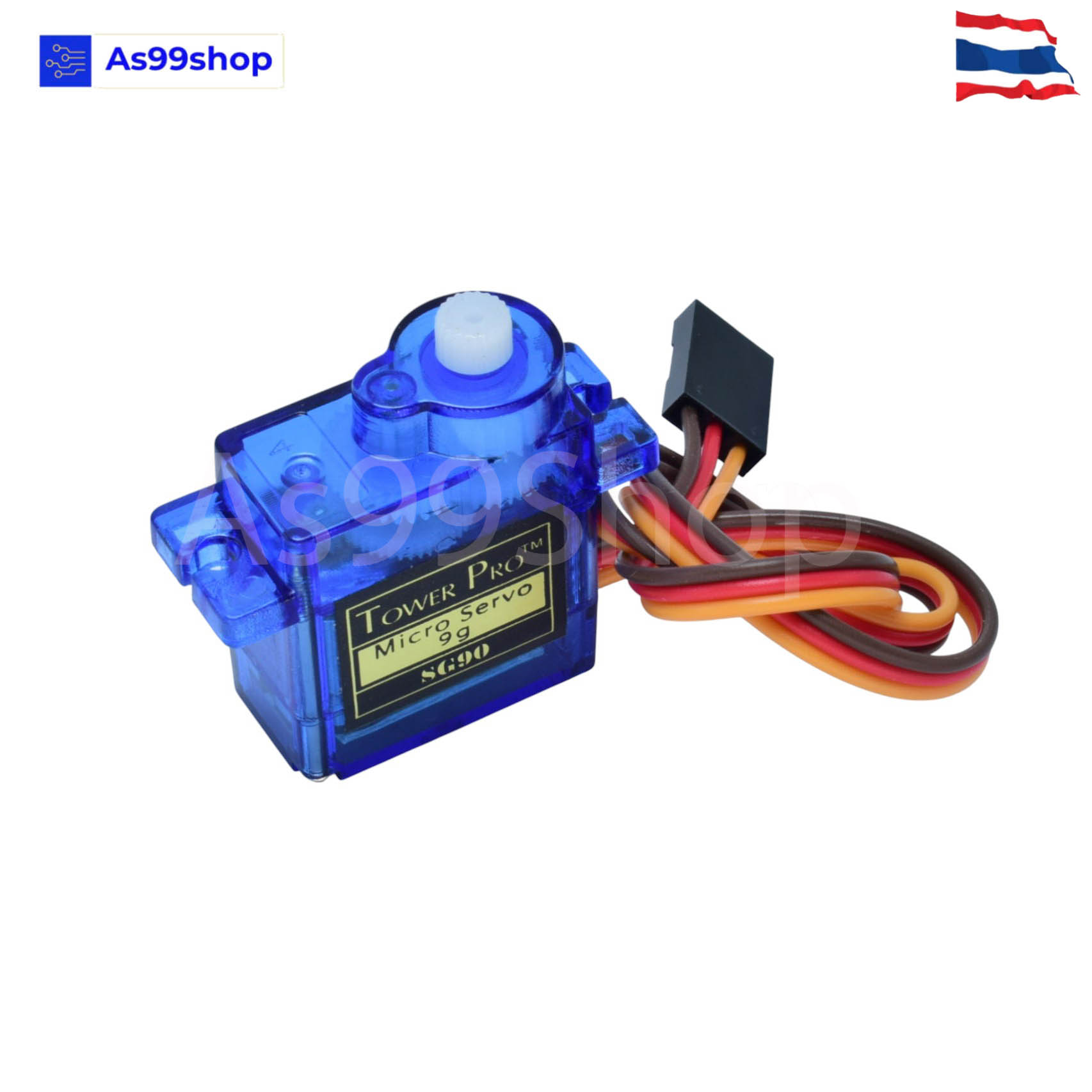 เซอร์โว Micro Servo Towerpro RC SG90 0 - 160 deg. แรงบิด 1.2-1.4 kg/cm (4.8V)