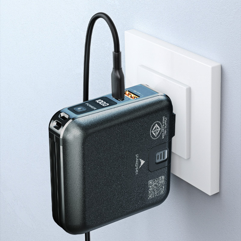 d-power พาวเวอร์เเบงค์ รุ่น B19 ความจุ 15000mAh ชาร์จเร็ว 18วัตต์ มีอะเเดปเตอร์ในตัว (มอก.2879-2560) ประกัน 1 ปี