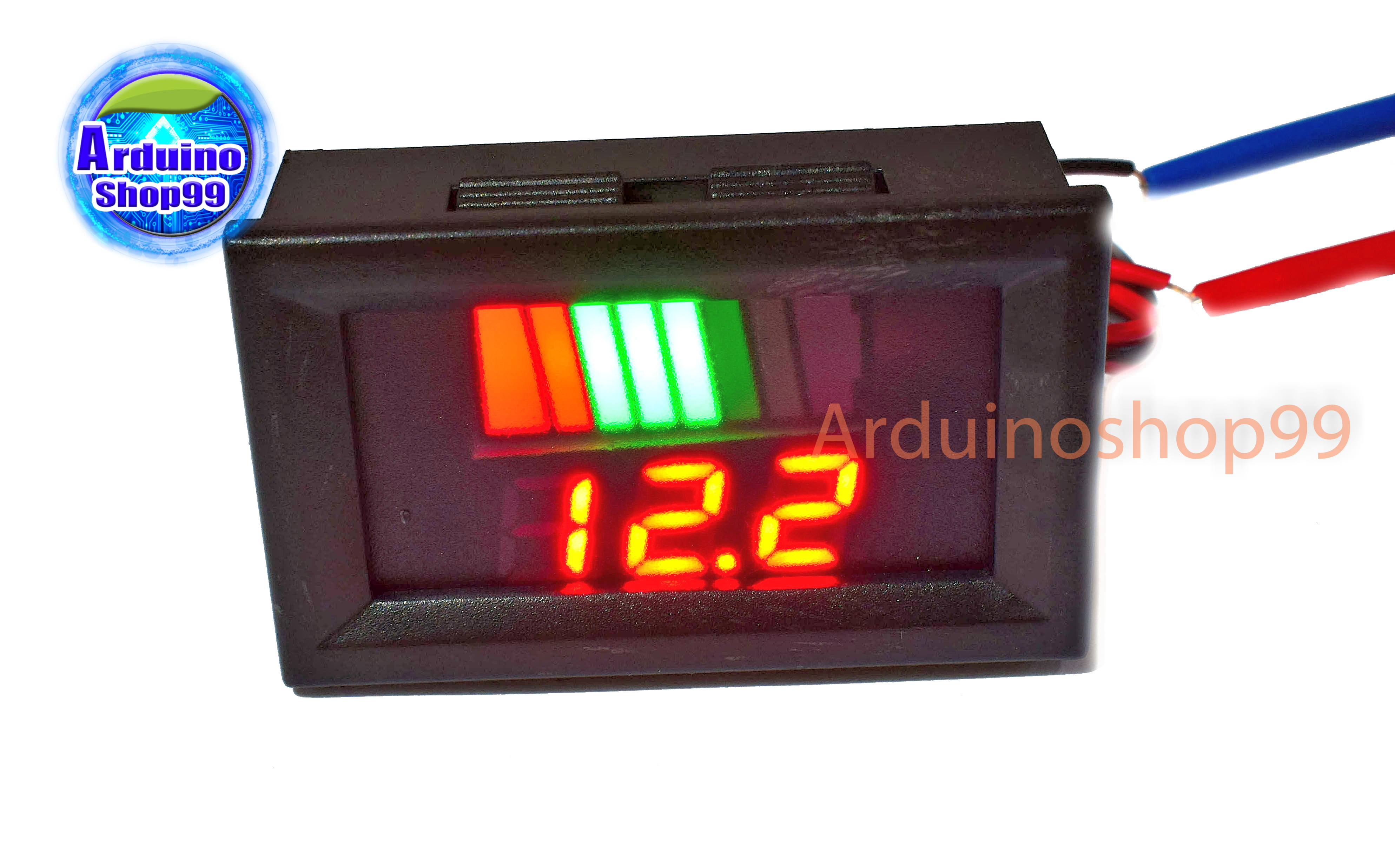จอแสดงผล ค่าโวลต์ DC voltage meter head 0.56 inch LED 12V - 60V