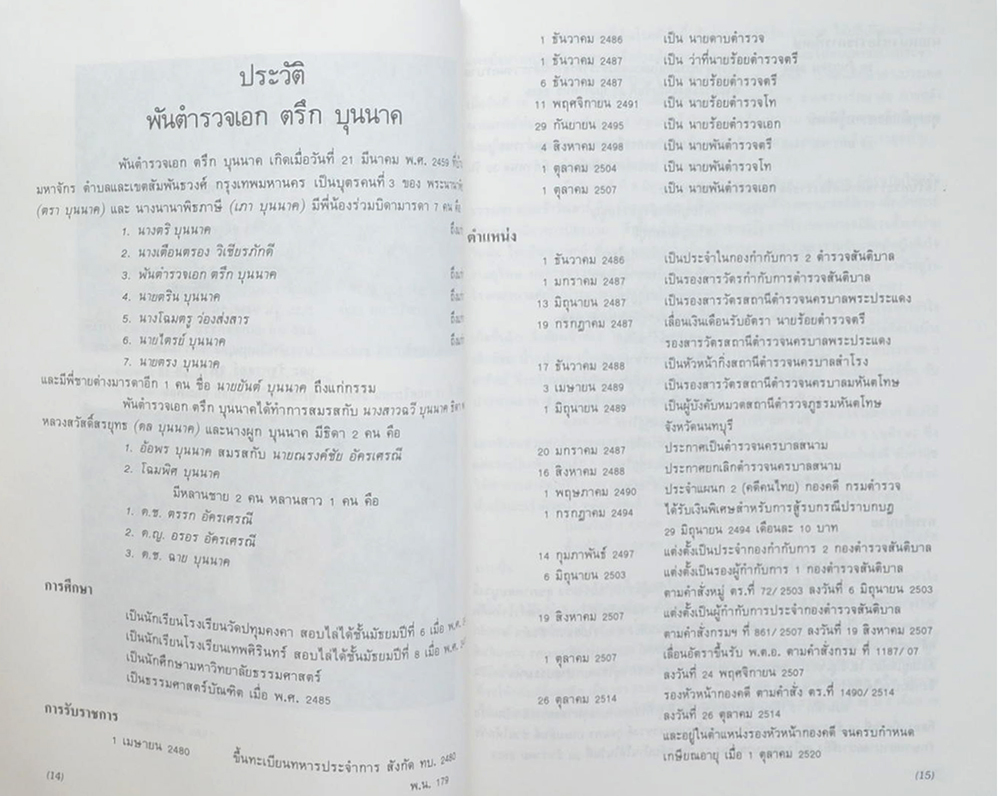 พันตำรวจเอก ตรึก บุนนาค (สกุลบุนนาค)
