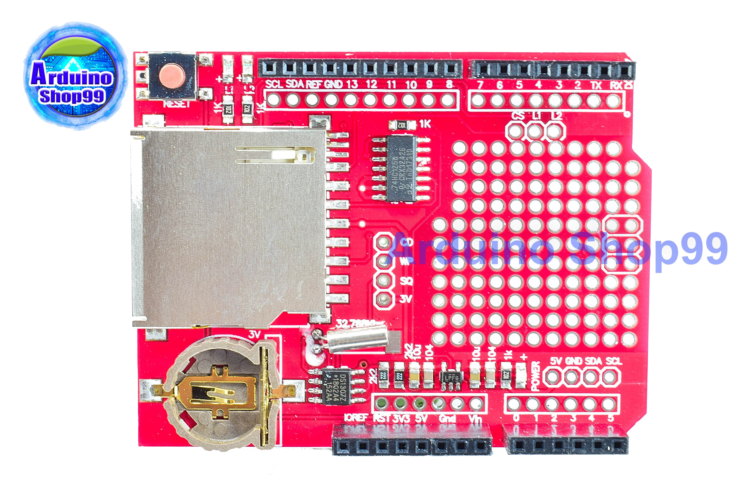 KEYES XD-204 ชีลเก็บบันทึกข้อมูลโมดูลสำหรับ Arduino - สีแดง