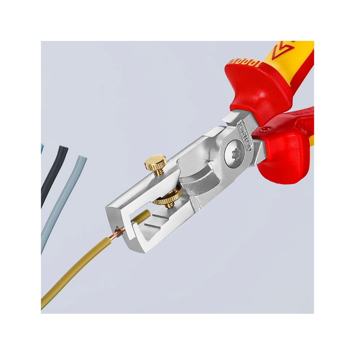 KNIPEX 13 66 180 คีมปอก/ตัดสายไฟ รุ่น StriX ด้าม VDE ป้องกันไฟฟ้า 1000V