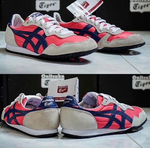 Onitsuka Tiger Serrano ชมพูคาดกรม