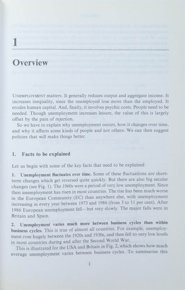 UNEMPLOYMENT Macroeconomic Performance and the Labour Market