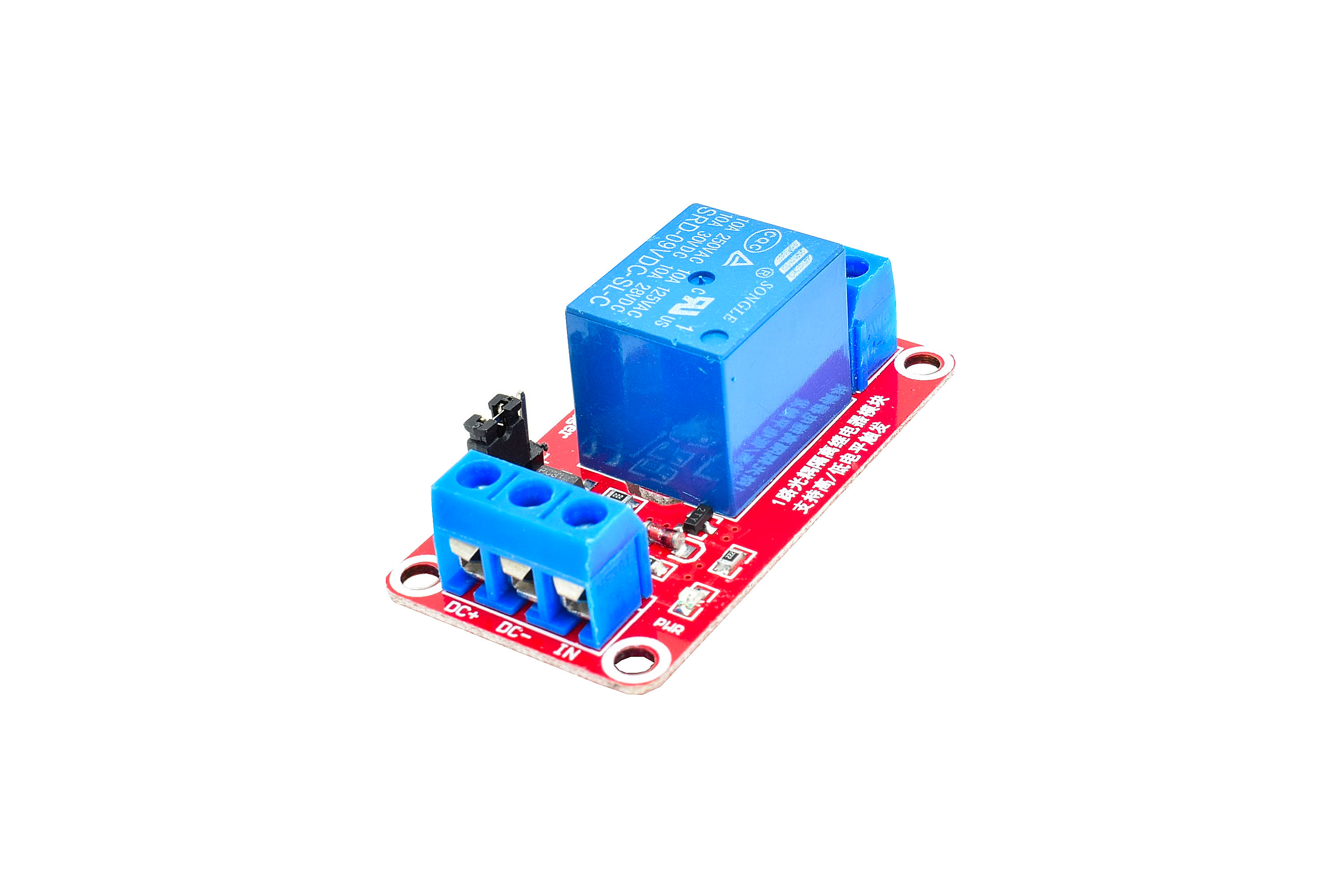 Relay 9V 1 channel 10A Red version