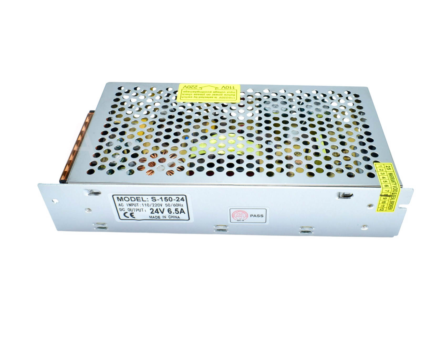 สวิตชิ่งเพาเวอร์ซัพพลาย Switching Power Supply 24V 6.25A 150W(สีเงิน) S-150-24