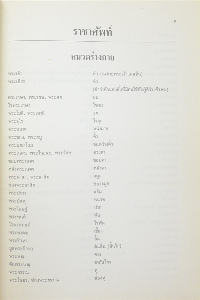 พจนานุกรมราชาศัพท์