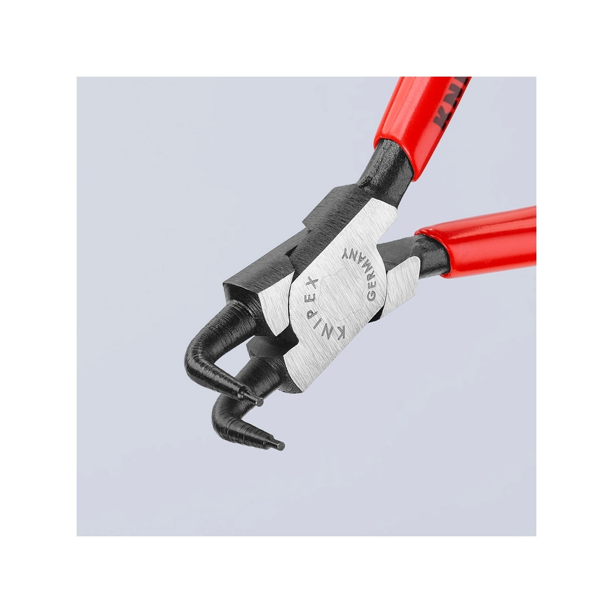 KNIPEX 44 21 J11 คีมหนีบแหวน 5" ปลายงอ ปลาย 1.3mm