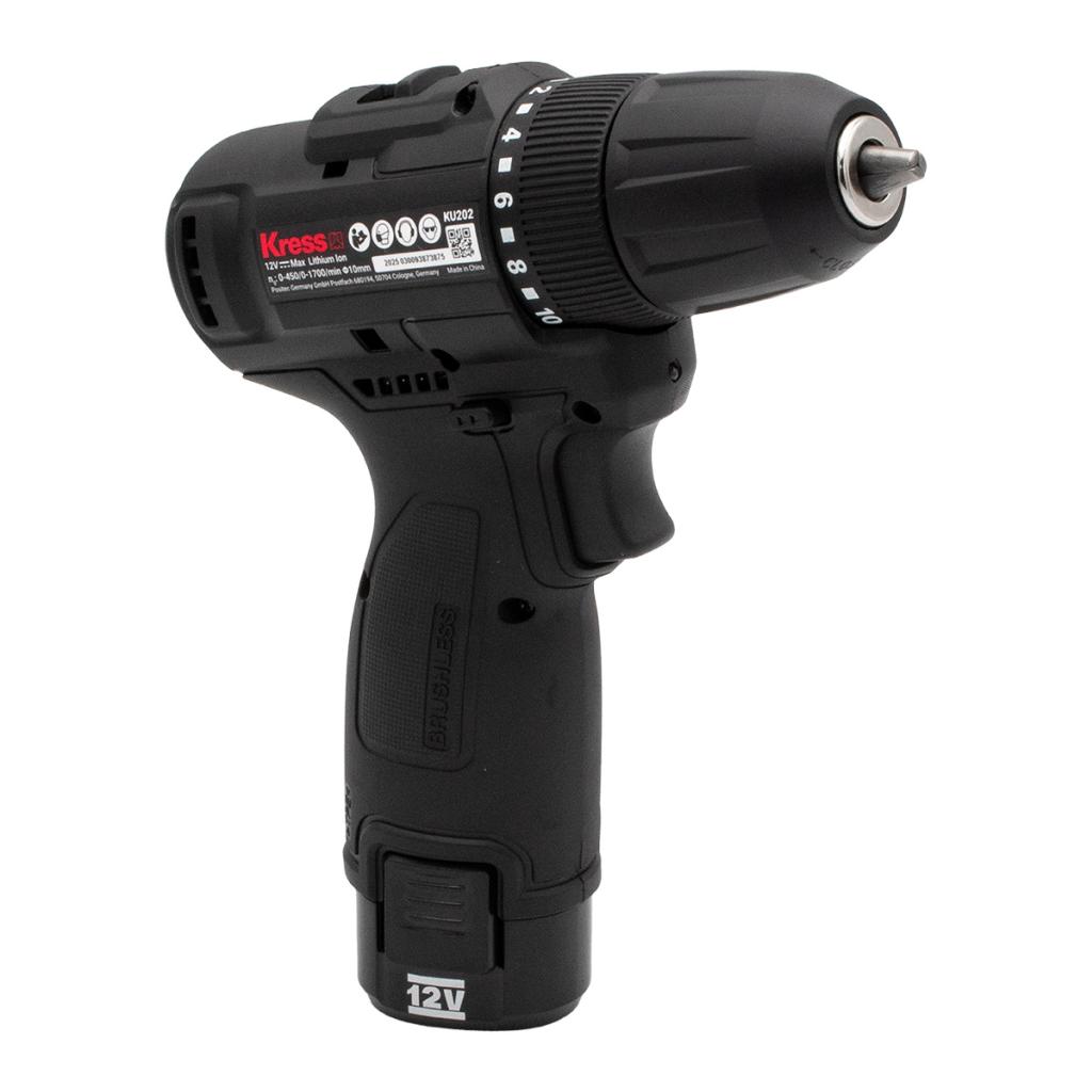 Kress KU202.2 สว่านไขควงไร้สาย 3/8" 12V แบตx1