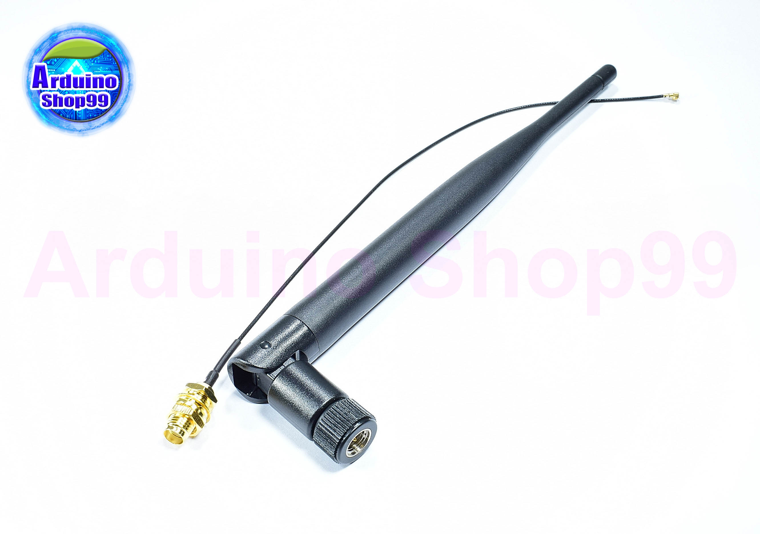 เสาอากาศ 2.4GHz 5dBi SMA Male Connector + Cable 21cm SMA to IPX