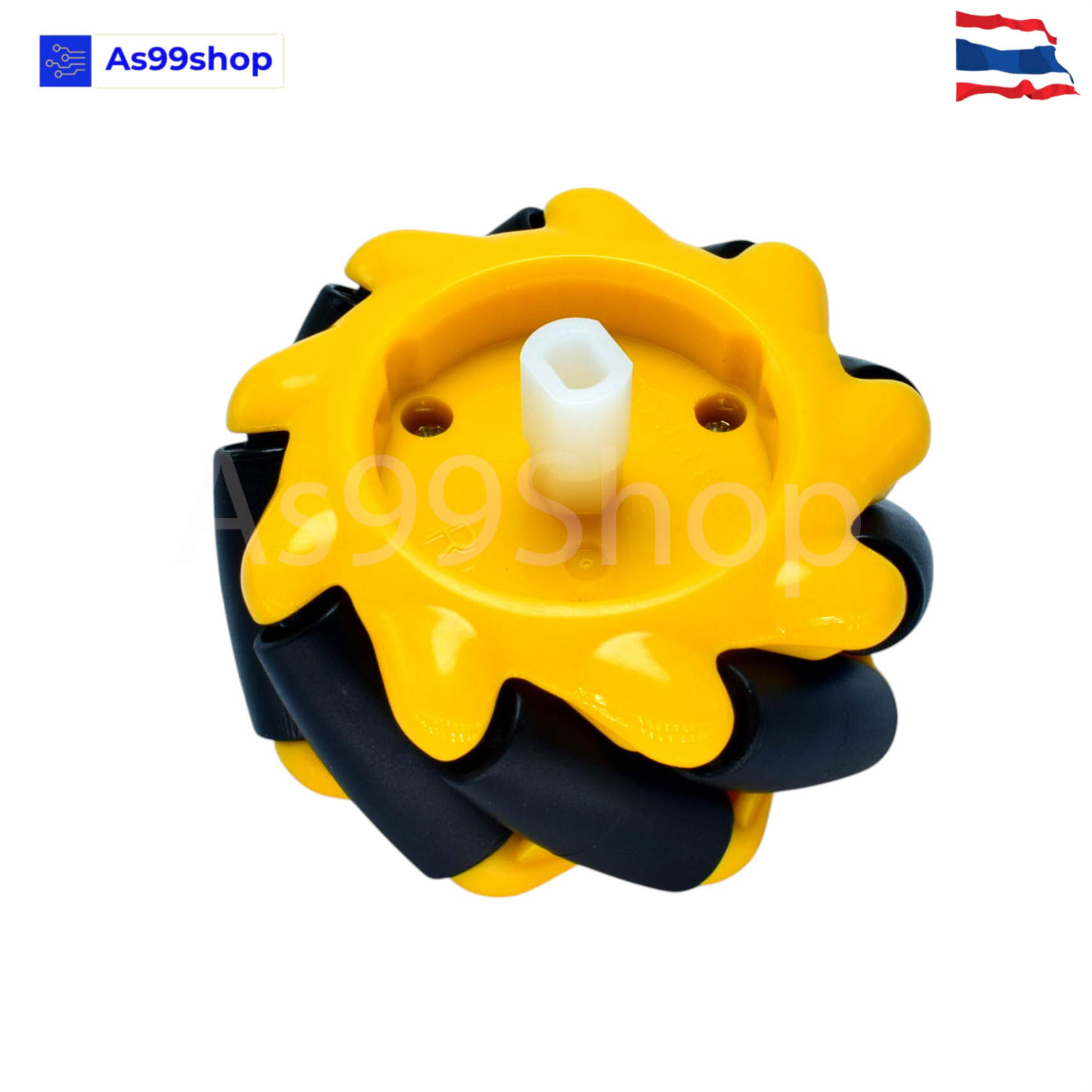 ล้อหมุนรอบทิศทาง ขนาด 60 mm Mecanum wheel (L+R) 4 ล้อ