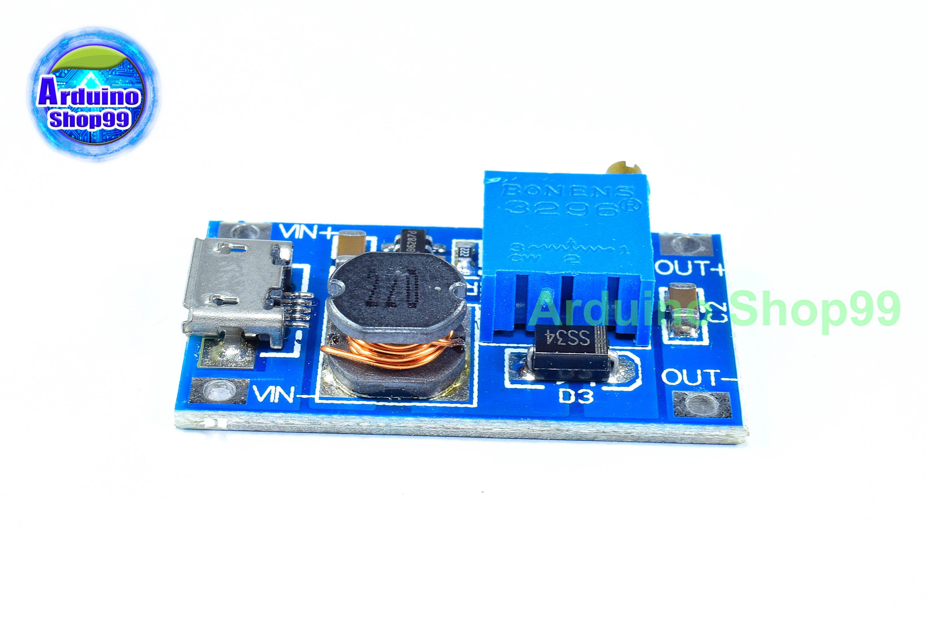 2A booster board DC-DC booster module wide voltage input 2-24V liter 5/9/12/28V adjustable 2577
