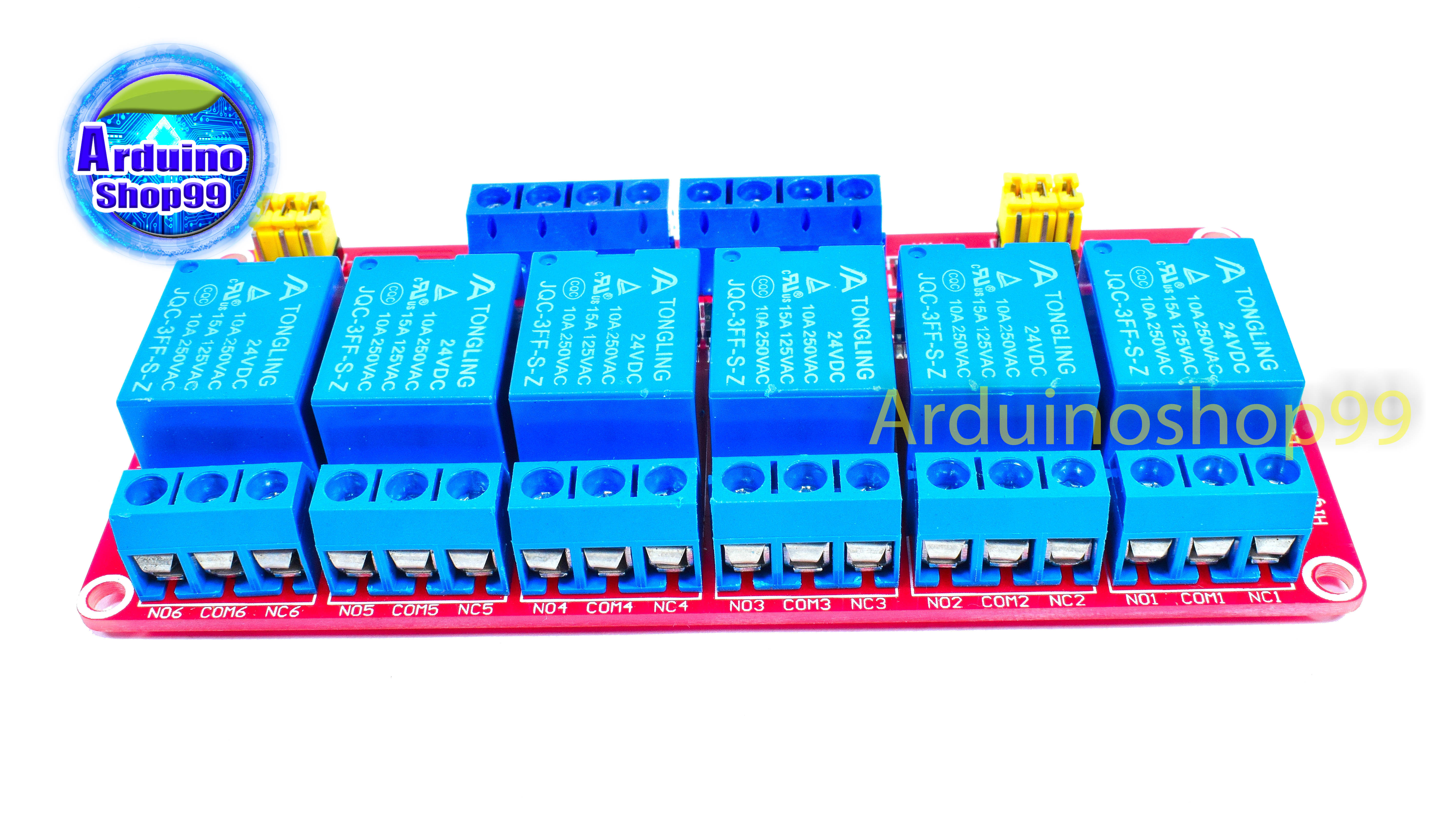 Relay 24v 6 Channel 10A 250V แบบ Active High/Low