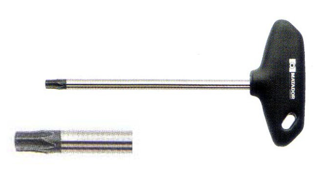 กุญแจหกแฉก TORX ด้ามตัวT MATADOR รุ่น 441/1 ขนาด TX9 ยาว 4" - TX50 ยาว 6"