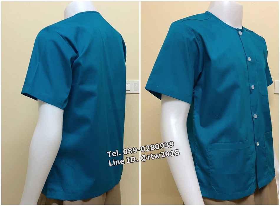 เสื้อสปาสีเขียวหัวเป็ด (รหัส D17)