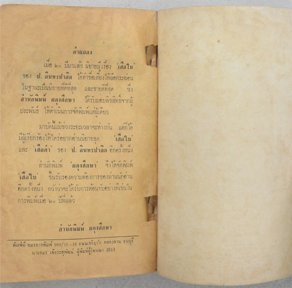 เสือใบ ตอน เสือทลายเมือง (เล่ม 2)