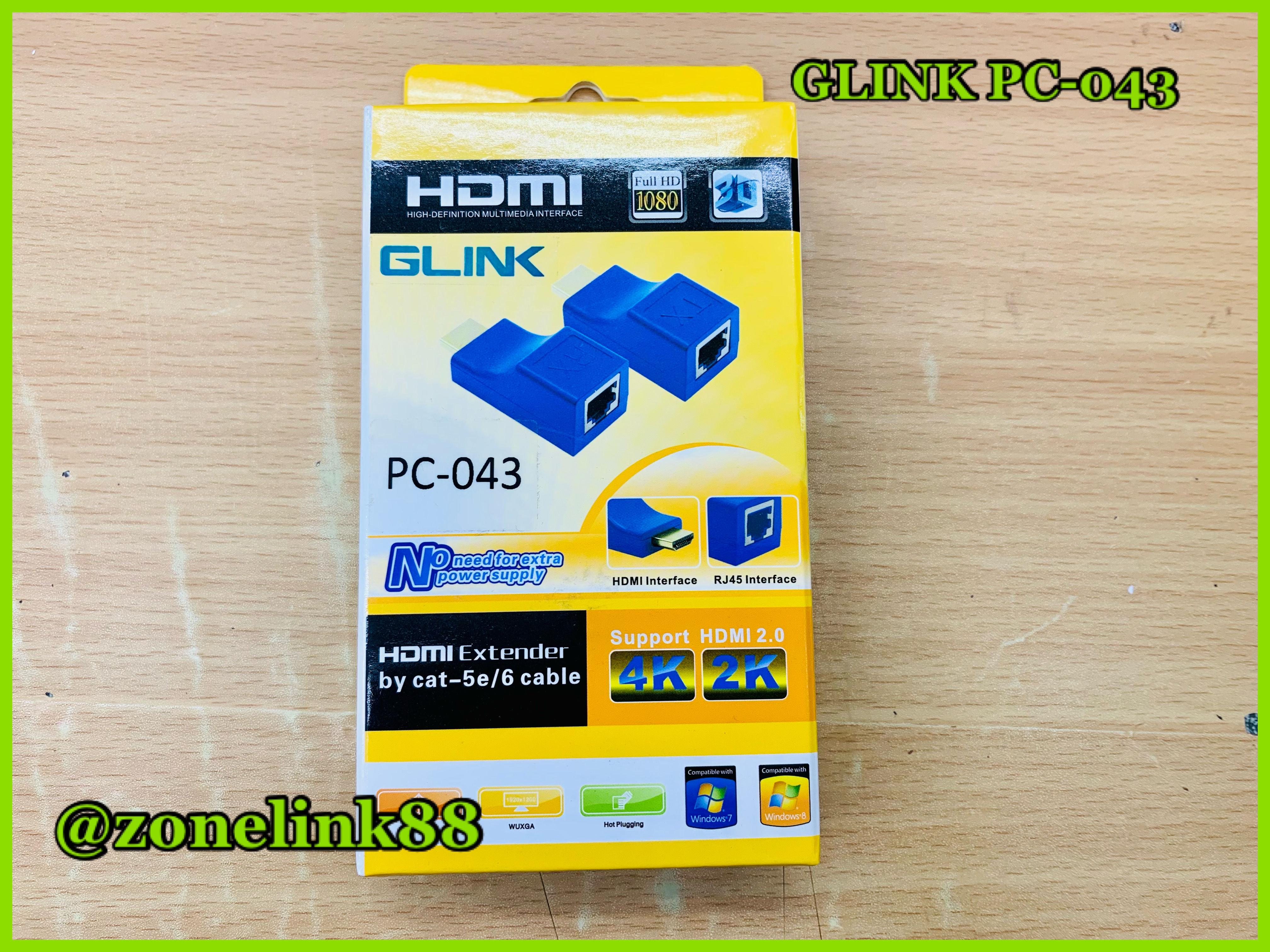 GLINK PC-043 HDMI Extender BY CAT-6/6E Cable