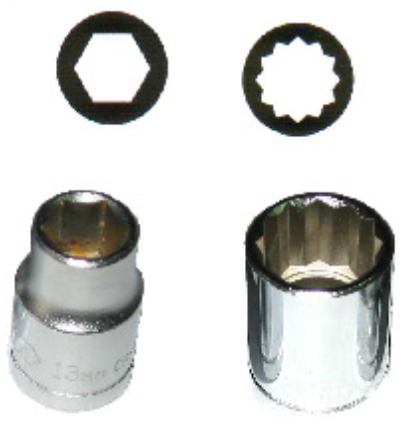 ลูกบ๊อก ASAHI จากประเทศญี่ปุ่น รู 1/2" 12 เหลี่ยม ขนาดมิล : 8 MM - 32 MM