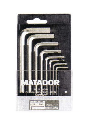 หกเหลี่ยมตัวแอล สั้น สีขาว MATADOR รุ่น 440 8ตัวชุด 2-10 MM (เป็นกล่อง)