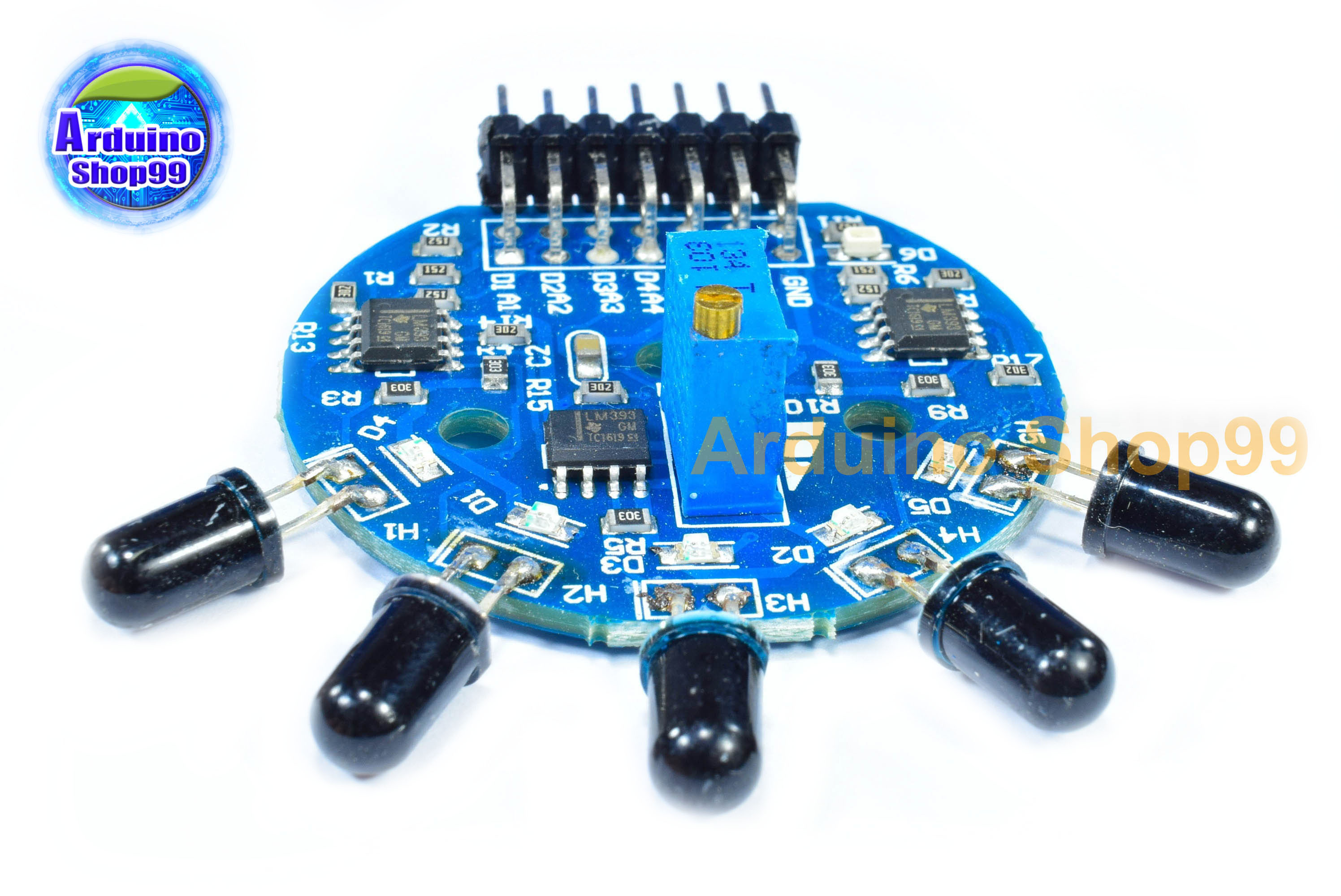 เซ็นเซอร์ตรวจจับเปลวไฟ 5 ช่อง Five-way flame sensor module