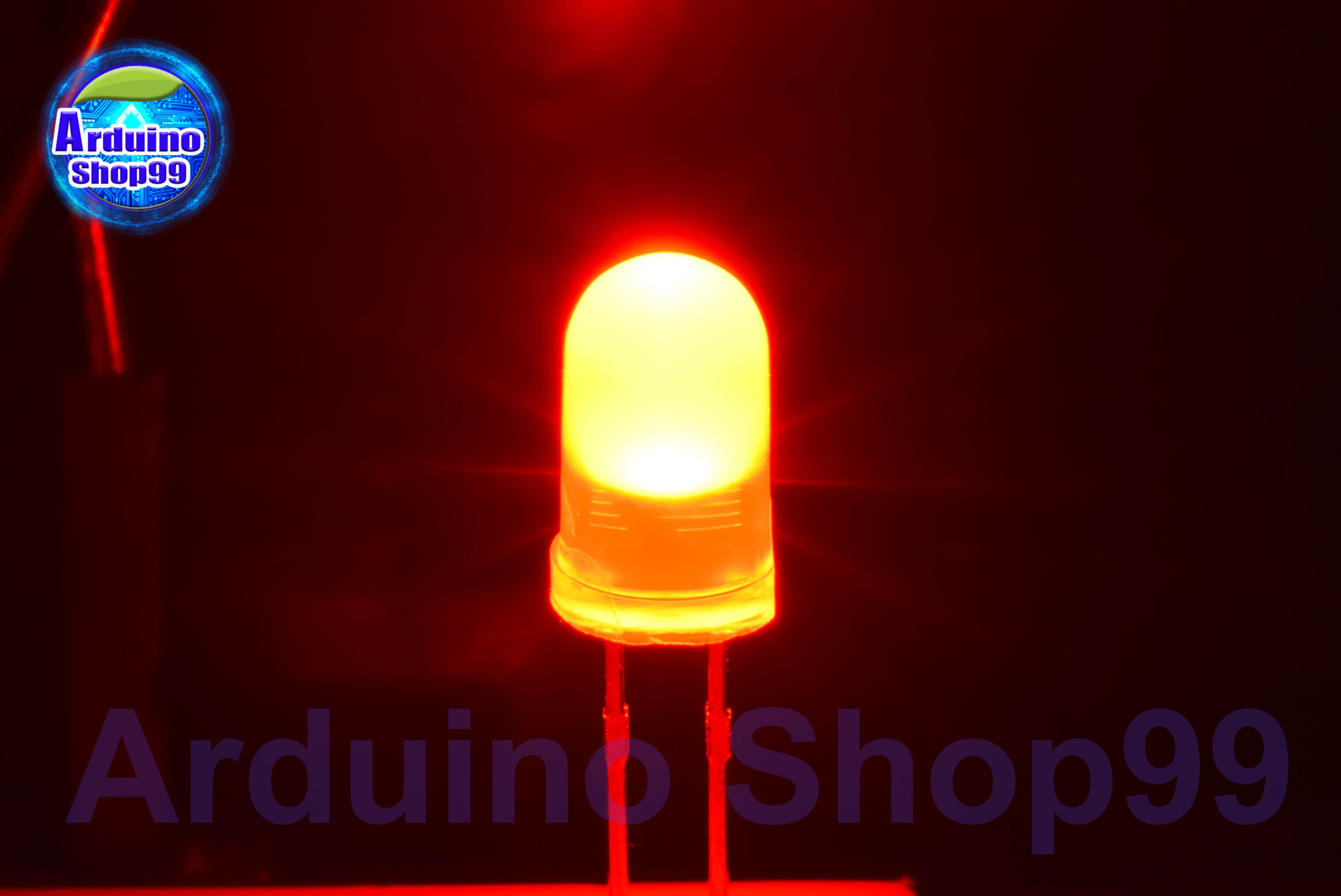 LED 5mm Red(สีแดง) 1 ชุด 5 ตัว