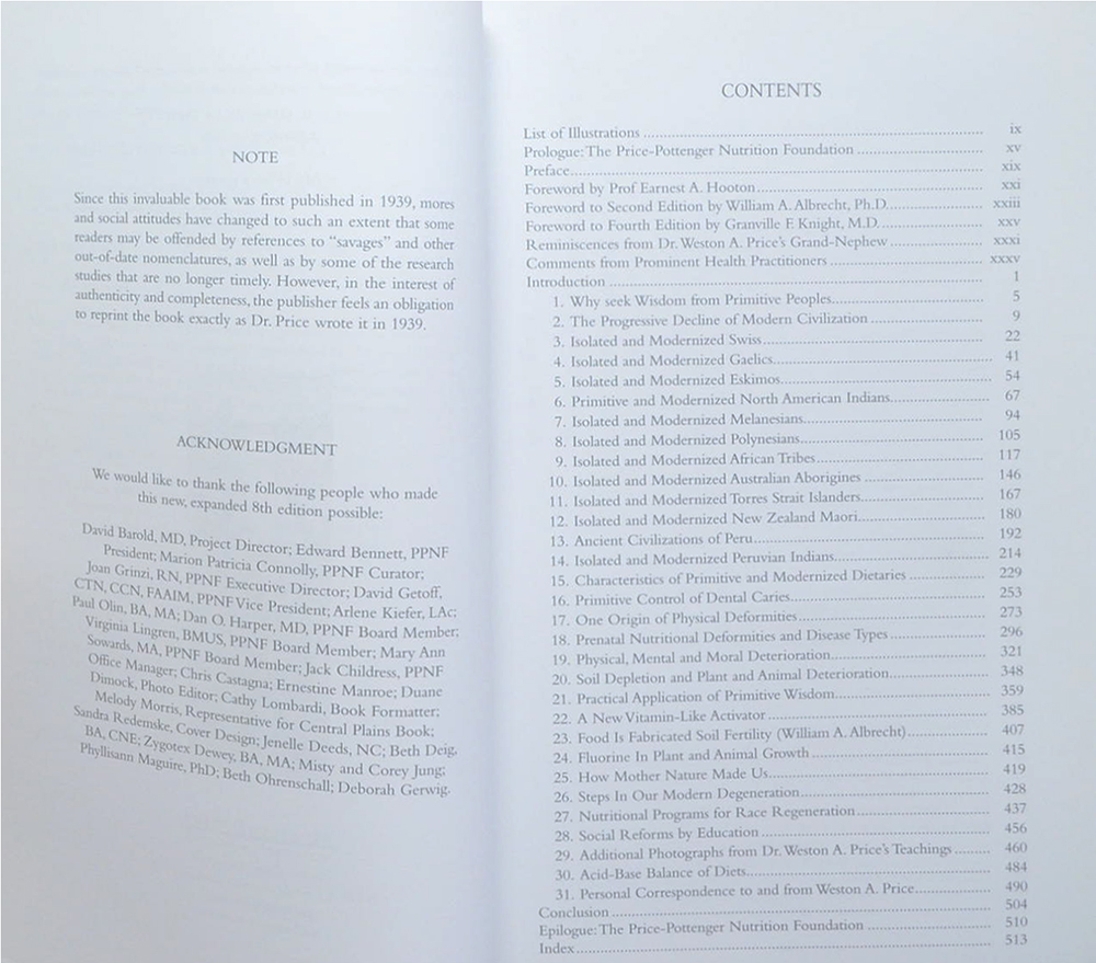 Nutrition and Physical Degeneration