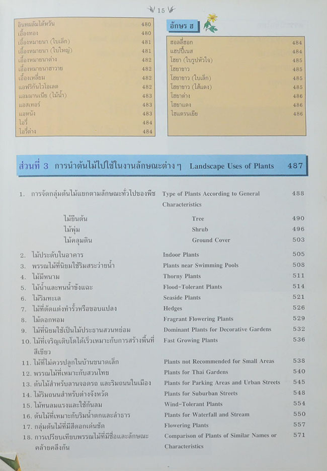 พฤกษาพัน (ภาษาไทย-อังกฤษ)