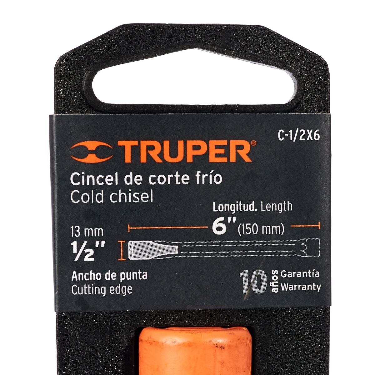 TRUPER 12115 เหล็กสกัดปากแบน 1/2"x6"