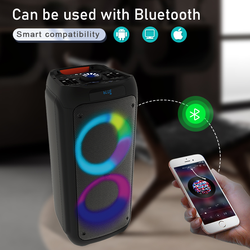 d-power ลำโพงบลูทูธ รุ่น X9W กำลังขับ 120วัตต์ ลำโพงกลางเเจ้ง ฟังก์ชั่นครบ เเถมฟรี! ไมค์ลอย รับประกัน 1 ปี