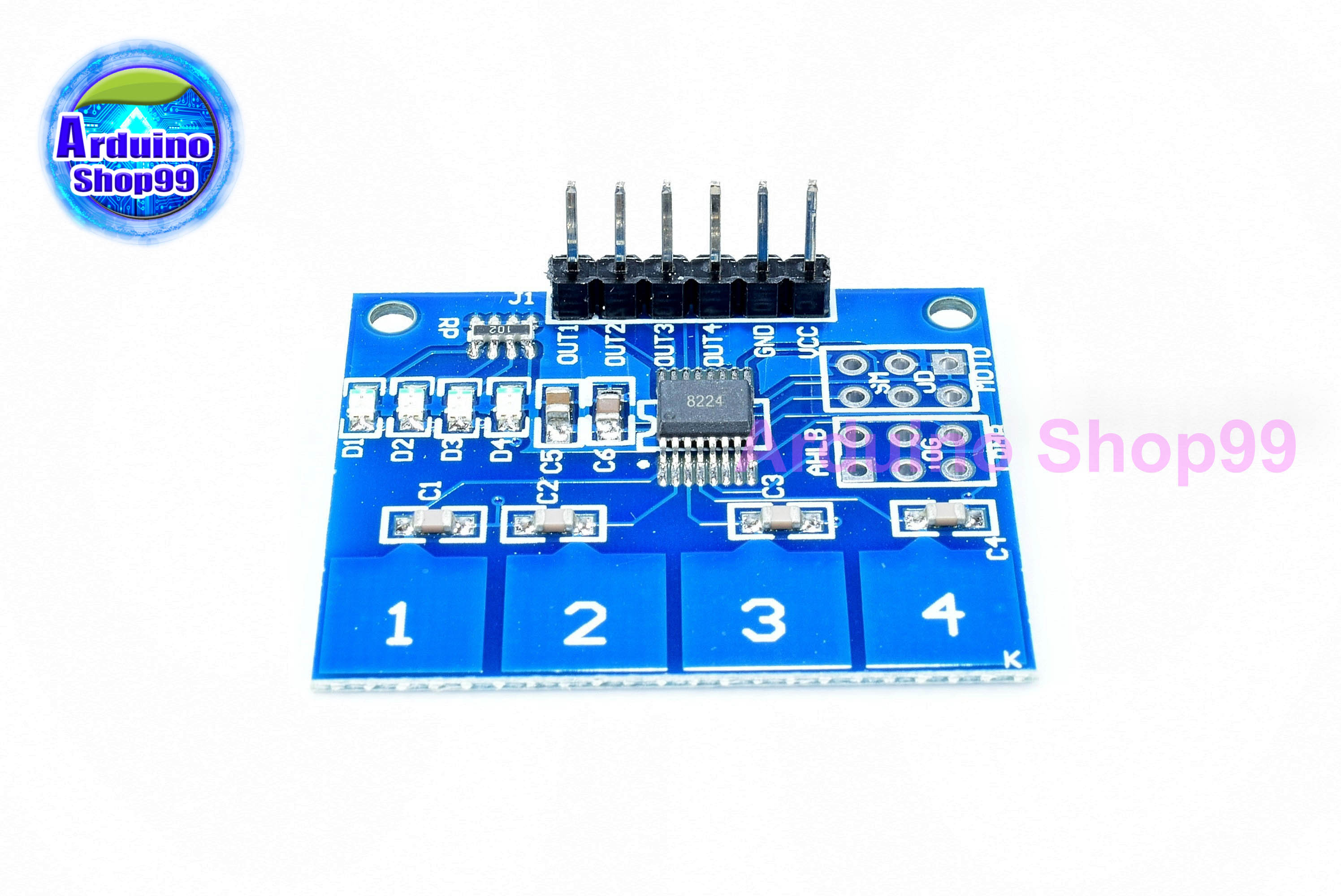 4-channel TTP224 capacitive touch module digital touch sensor human body touch switch TTP224