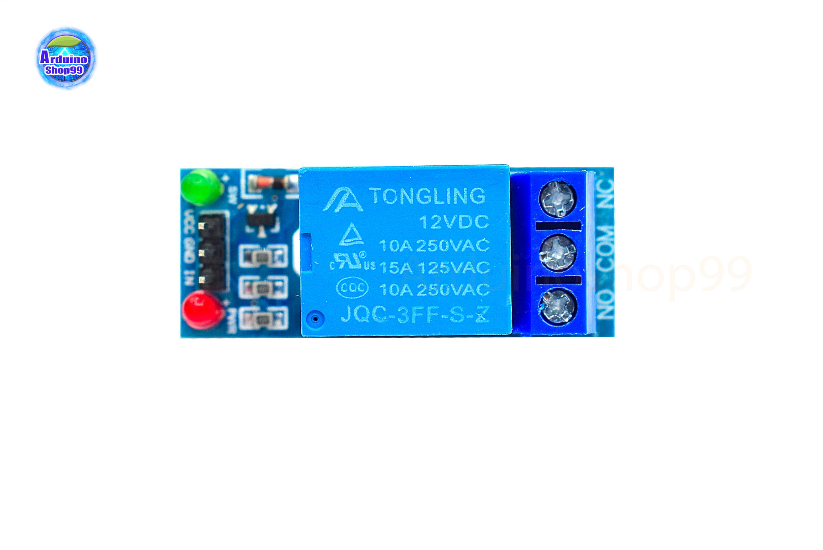 1-channel 12V relay module with optocoupler isolation low-level trigger